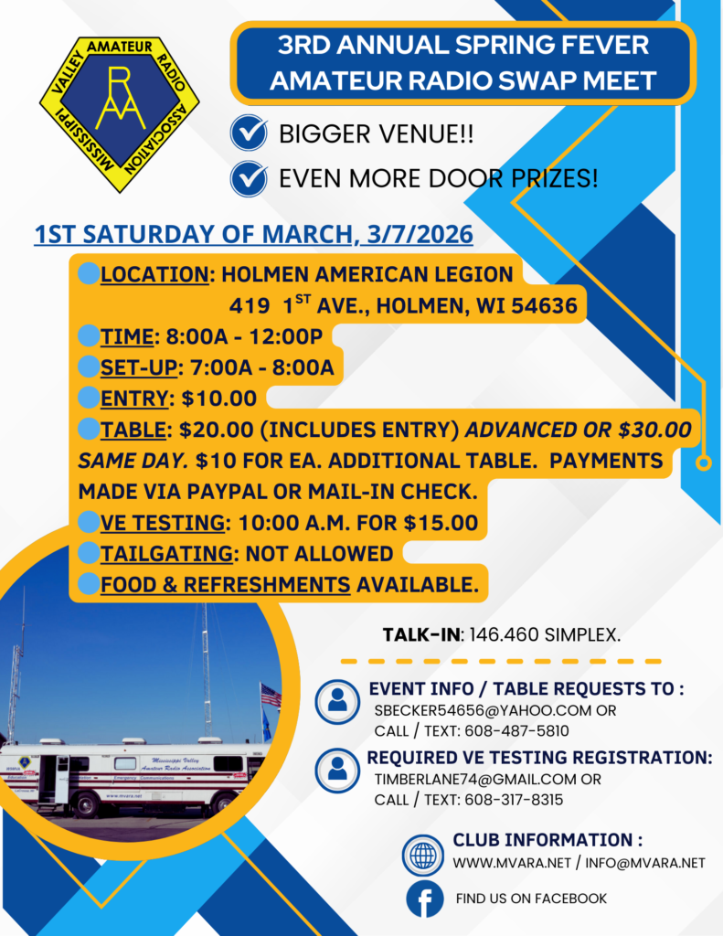 2026 La Crosse Onalaska Holmen Ham Radio Swap Meet